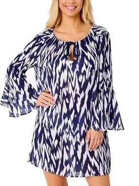 New Anne Cole Limited Edition Women's Swim Cover-Up Size M/L Navy Blue